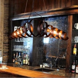 Lampadario industriale retrò in metallo, stile minimalista moderno, 77 cm