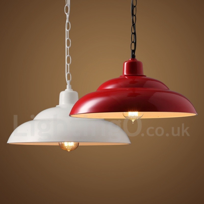 Lampada a sospensione vintage retrò 1 luce in metallo
