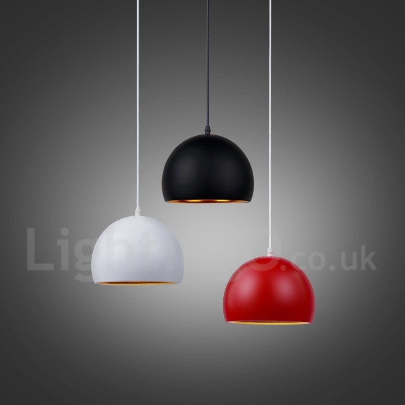 Lampada a sospensione contemporanea 1 luce in metallo, cavo regolabile 20 cm, 300 mm