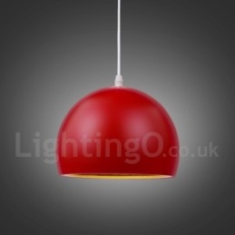 Lampada a sospensione contemporanea 1 luce in metallo, cavo regolabile 20 cm, 300 mm