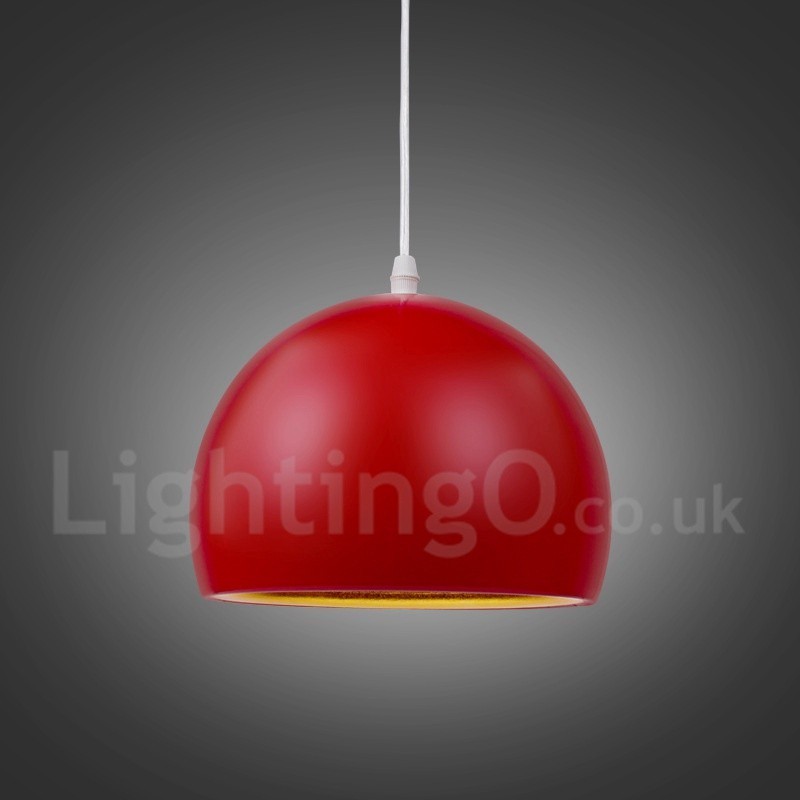 Lampada a sospensione contemporanea 1 luce in metallo, cavo regolabile 20 cm, 300 mm