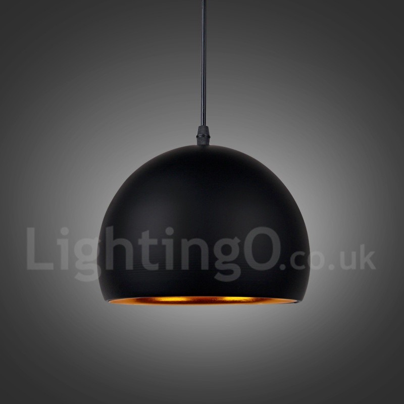 Lampada a sospensione contemporanea 1 luce in metallo, cavo regolabile 20 cm, 300 mm