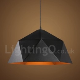 Lampada a sospensione contemporanea nera 1 luce