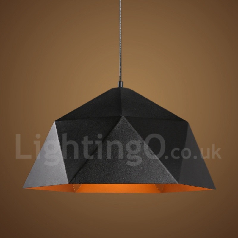Lampada a sospensione contemporanea nera 1 luce