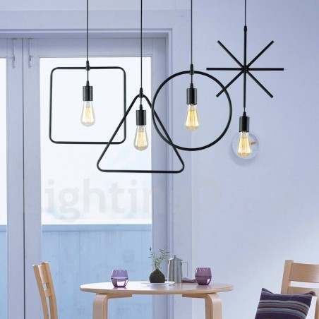 Lampada a sospensione contemporanea in metallo 1 luce