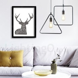 Lampada a sospensione contemporanea in metallo 1 luce