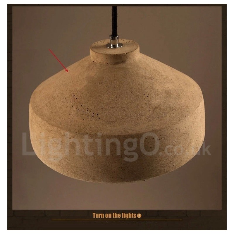 Lampada a sospensione in cemento moderna contemporanea a luce singola