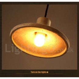 Lampada a sospensione in cemento moderna contemporanea a luce singola
