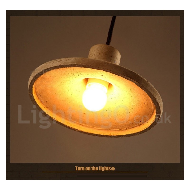 Lampada a sospensione in cemento moderna contemporanea a luce singola