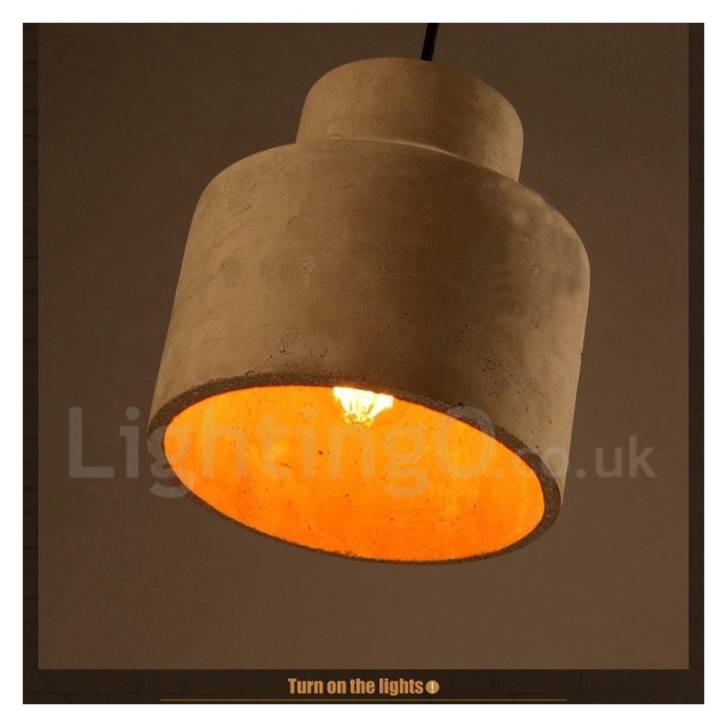 Lampada a sospensione in cemento moderna contemporanea a luce singola
