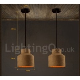Lampada a sospensione in cemento moderna contemporanea a luce singola