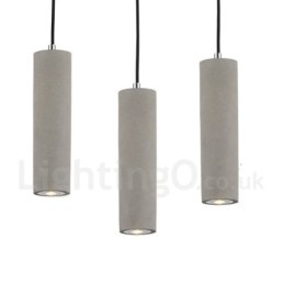 Lampada a sospensione contemporanea in cemento 1 luce 7 x 25 cm
