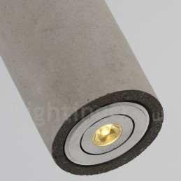 Lampada a sospensione contemporanea in cemento 1 luce 7 x 25 cm