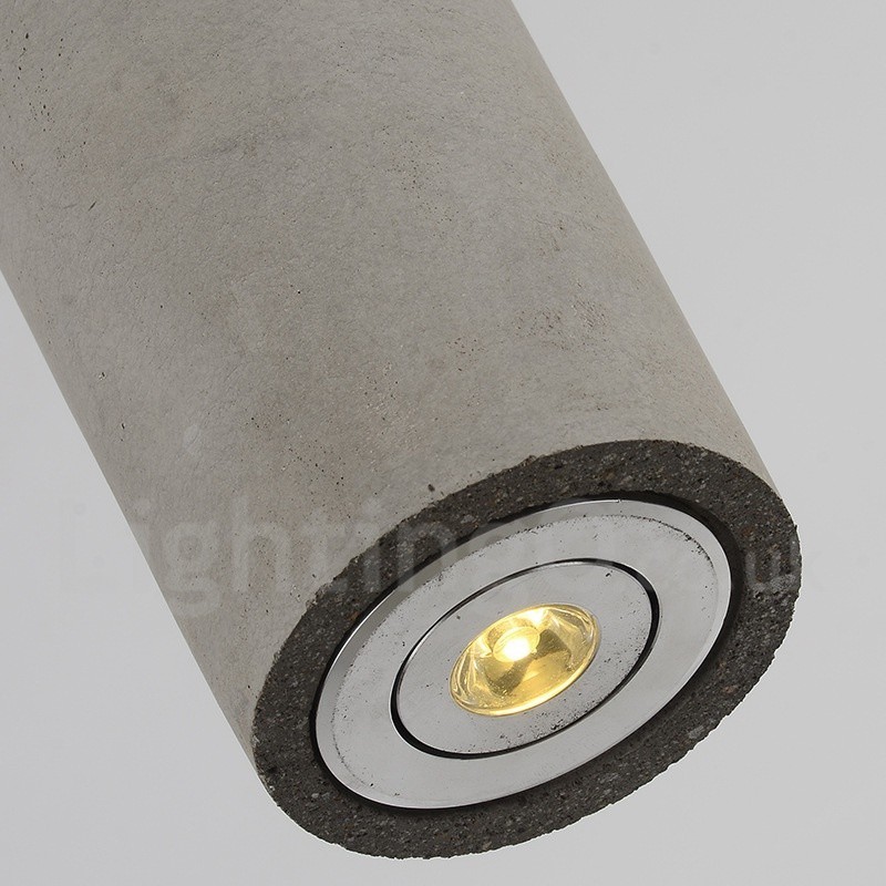 Lampada a sospensione contemporanea in cemento 1 luce 7 x 25 cm