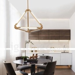 Lampada a sospensione contemporanea in metallo per 6 lampadine LED