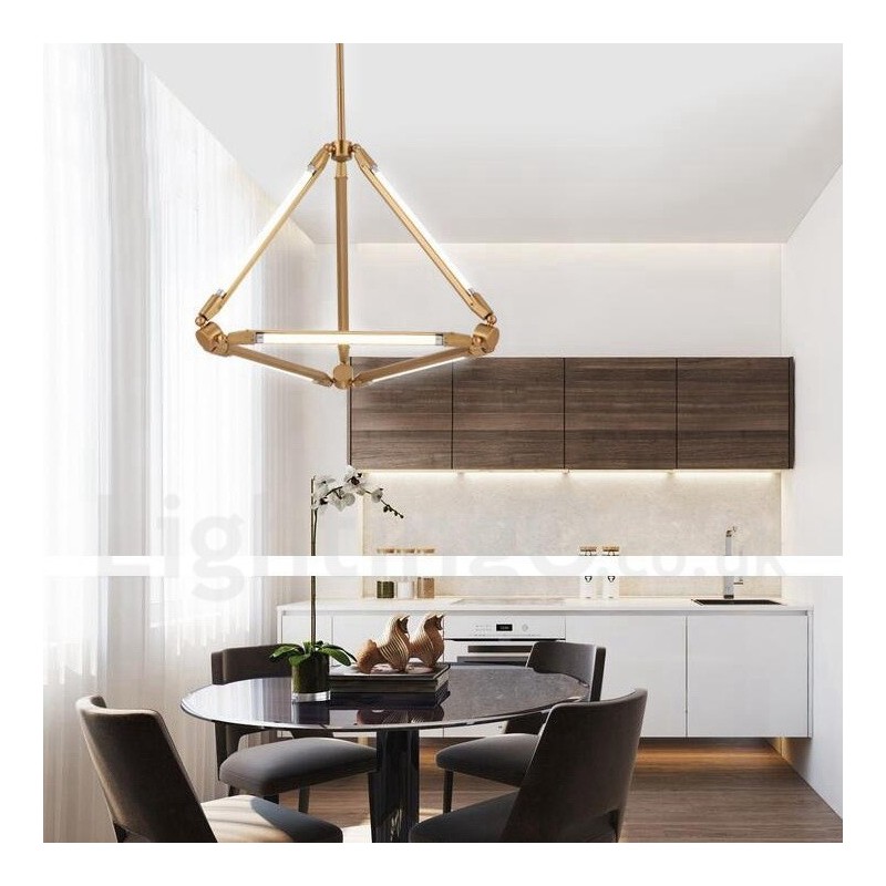 Lampada a sospensione contemporanea in metallo per 6 lampadine LED