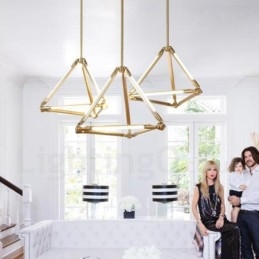 Lampada a sospensione contemporanea in metallo per 6 lampadine LED