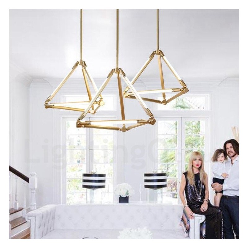 Lampada a sospensione contemporanea in metallo per 6 lampadine LED