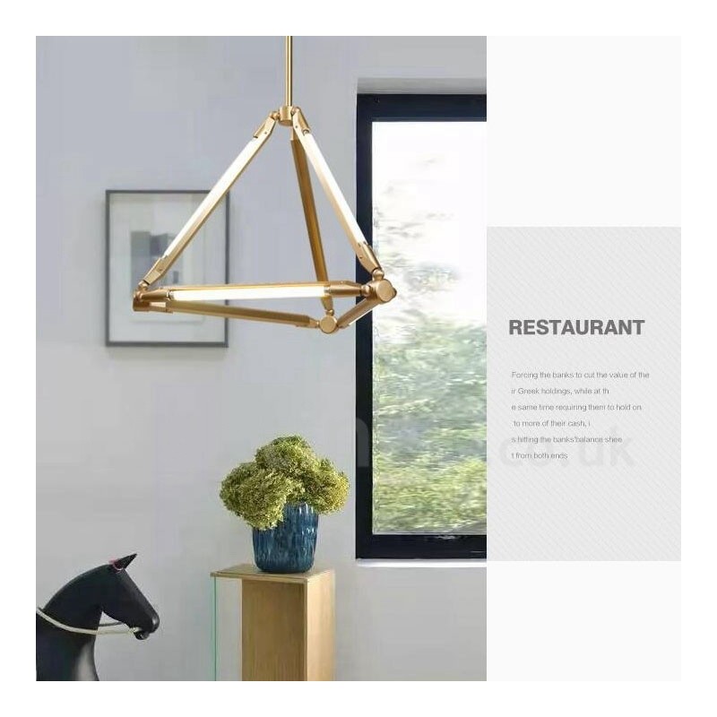 Lampada a sospensione contemporanea in metallo per 6 lampadine LED