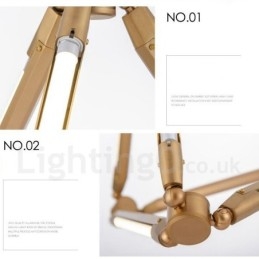 Lampada a sospensione contemporanea in metallo per 6 lampadine LED
