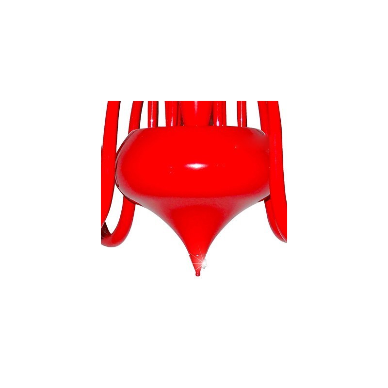 Lampadario moderno 24 luci G4 rosso dipinto