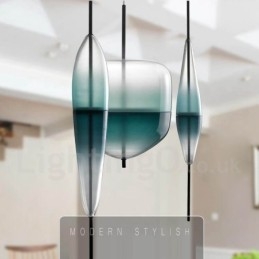 Lampada a sospensione moderna in vetro sfumato