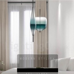 Lampada a sospensione moderna in vetro sfumato