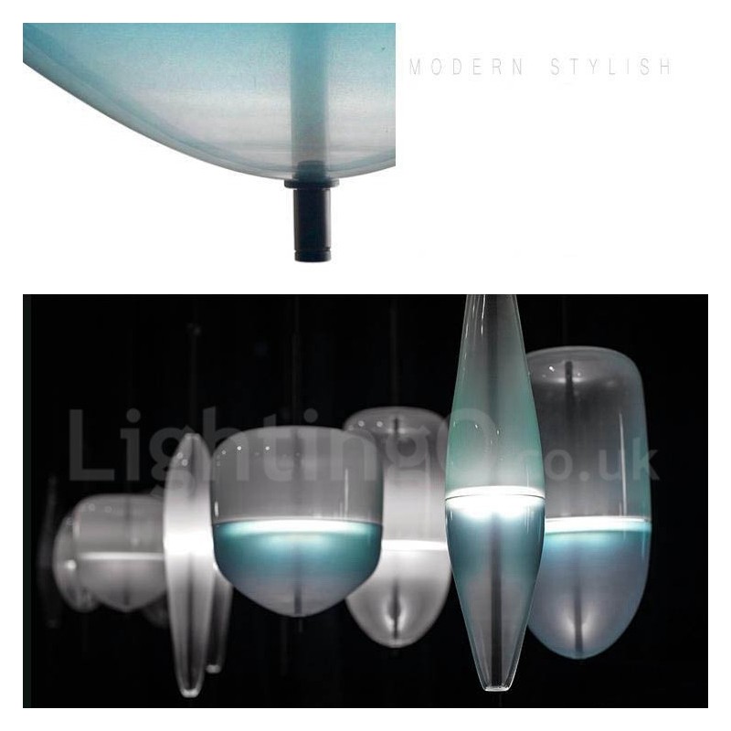 Lampada a sospensione moderna in vetro sfumato