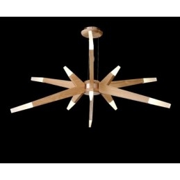 Lampada a sospensione in legno moderna contemporanea 12 luci