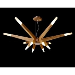 Lampada a sospensione in legno moderna contemporanea 12 luci