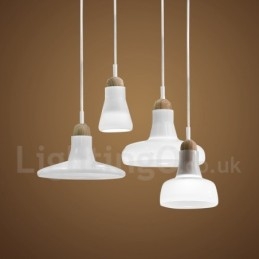 Lampada a sospensione vintage retrò in vetro, 1 lampadina, cavo regolabile 20 cm