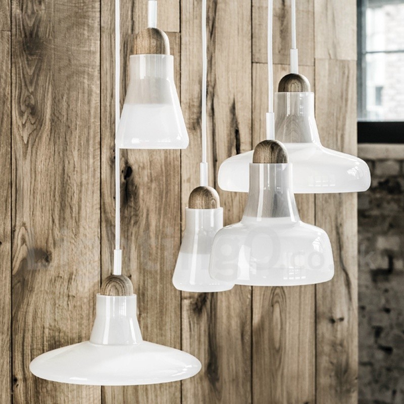 Lampada a sospensione vintage retrò in vetro, 1 lampadina, cavo regolabile 20 cm