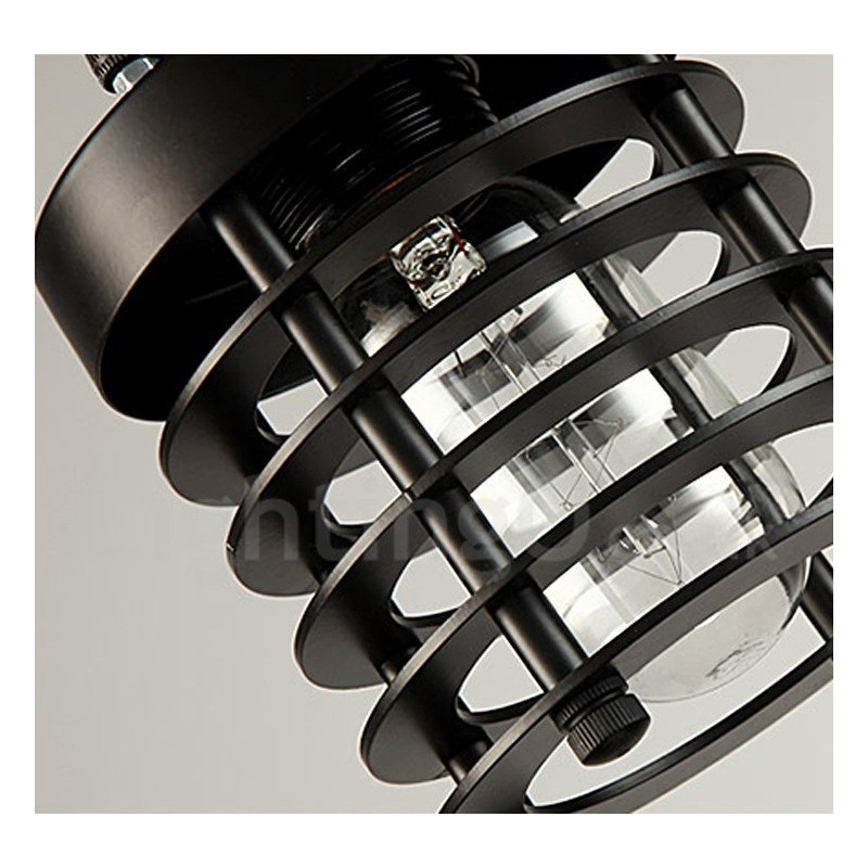 Lampada a sospensione vintage retrò in metallo 1 luce