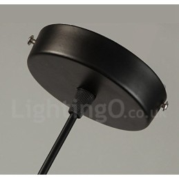 Lampada a sospensione vintage retrò in metallo 1 luce