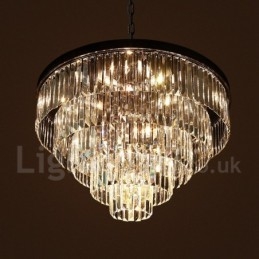 Lampada a sospensione moderna e contemporanea in cristallo imitato, LED, cavo regolabile 20 cm