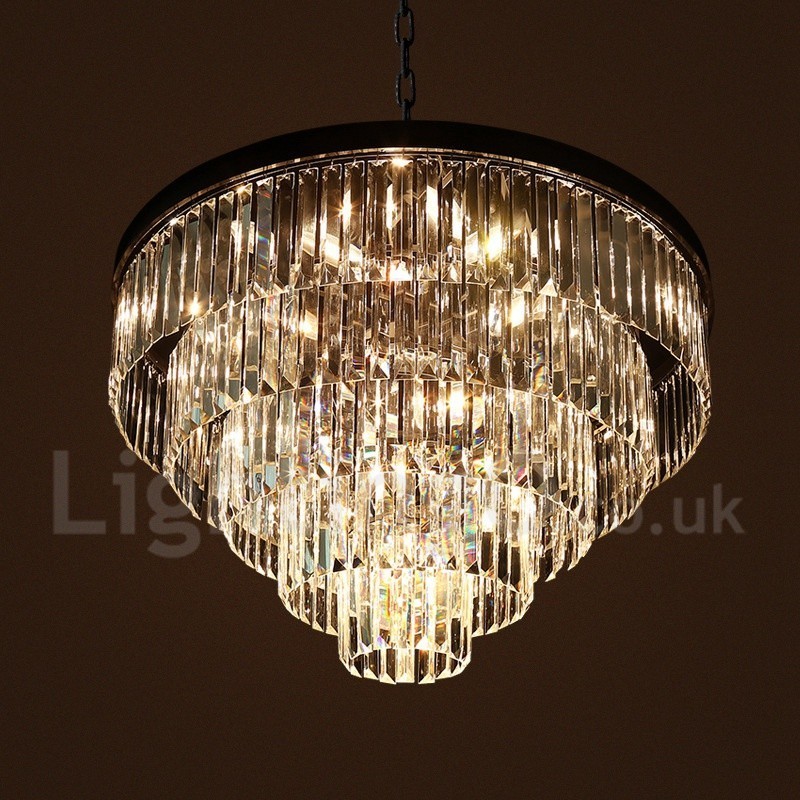 Lampada a sospensione moderna e contemporanea in cristallo imitato, LED, cavo regolabile 20 cm