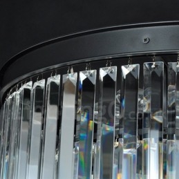 Lampada a sospensione moderna e contemporanea in cristallo imitato, LED, cavo regolabile 20 cm