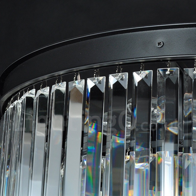 Lampada a sospensione moderna e contemporanea in cristallo imitato, LED, cavo regolabile 20 cm