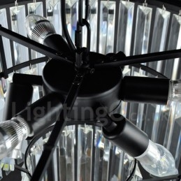 Lampada a sospensione moderna e contemporanea in cristallo imitato, LED, cavo regolabile 20 cm
