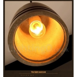 Lampada a sospensione vintage in cemento
