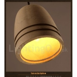 Lampada a sospensione vintage in cemento