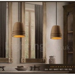 Lampada a sospensione vintage in cemento