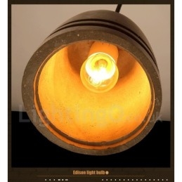Lampada a sospensione vintage in cemento