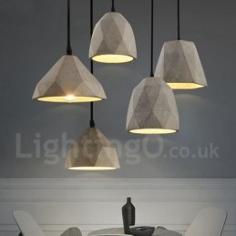 Lampada a sospensione vintage in cemento 1 luce