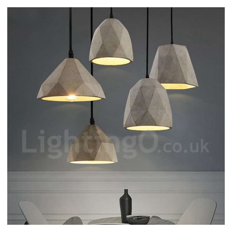 Lampada a sospensione vintage in cemento 1 luce