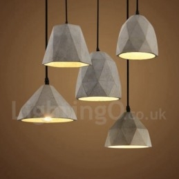 Lampada a sospensione vintage in cemento 1 luce