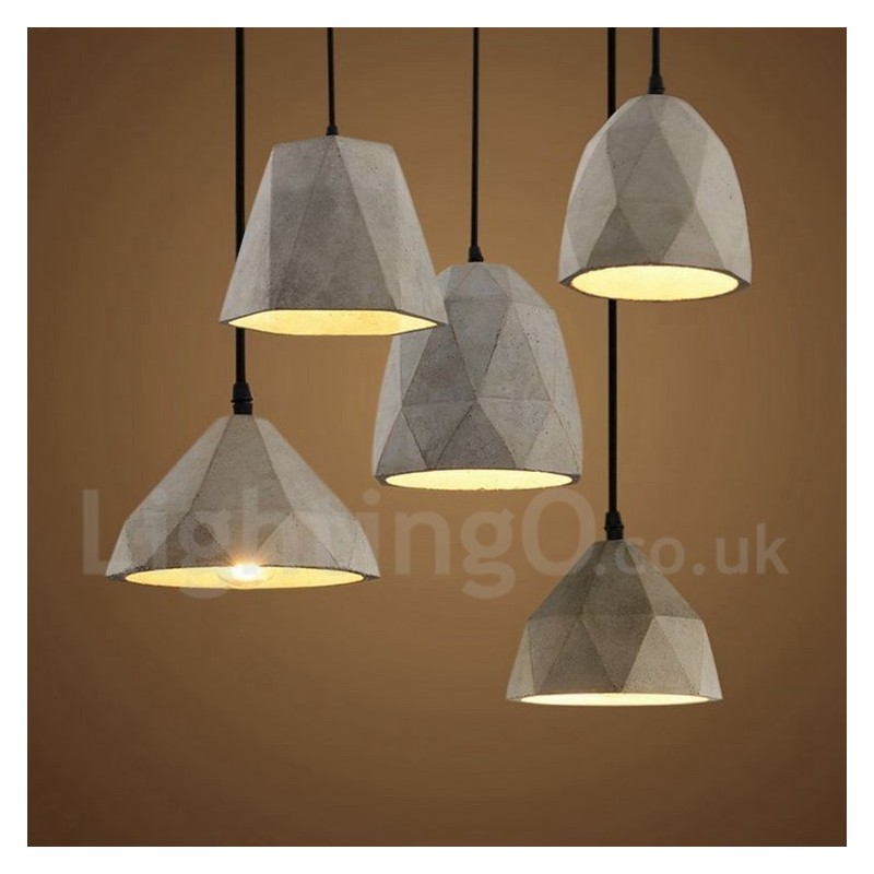 Lampada a sospensione vintage in cemento 1 luce
