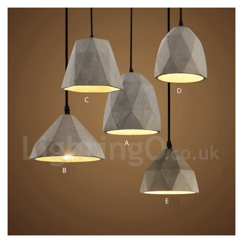 Lampada a sospensione vintage in cemento 1 luce
