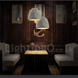 Lampada a sospensione vintage in cemento 1 luce