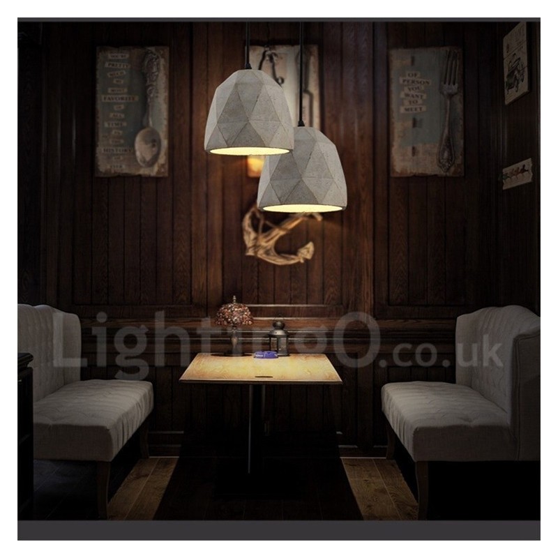 Lampada a sospensione vintage in cemento 1 luce